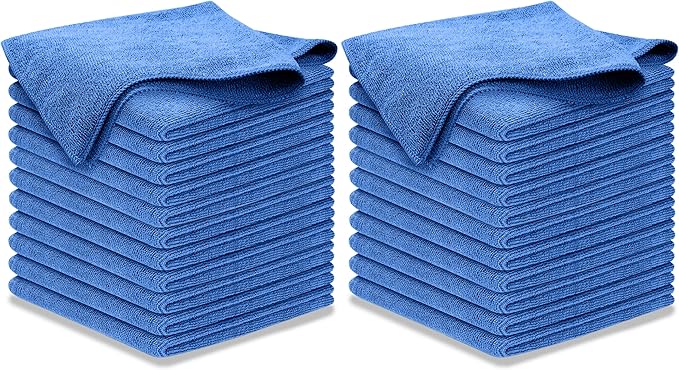 USANOOKS Premium 300GSM Microfiber Cleaning Cloth - 12.5"x12.5" High Performance - 1200 Washes, Ultra Absorbent Microfiber Towels for Cars Undercarriage, Rims & Engine Bay Cleaning - Microfiber Cloth