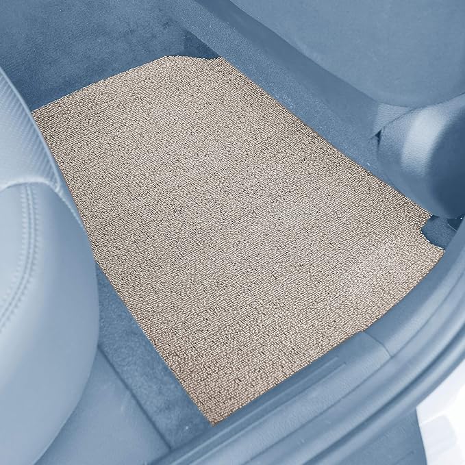 FH Group Car Floor Mats - DIY Ultra Waterproof Trimmable Non-Slip Vinyl Floor Mats, Solid Beige