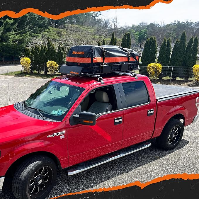 Mockins 64"x39"x6" Extendable Roof Rack Cargo Carrier | 250 Lbs. Capacity Weatherproof Steel Roof Basket | Rooftop Cargo Carrier Set w/Ratchet Straps & Bungee Net for SUV, Van, & Car Roof Storage