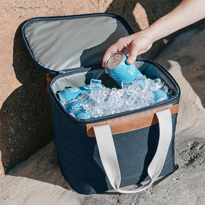 CleverMade Collapsible Insulated Cooler Bag – Leakproof Soft Cooler for Beach, Travel, Car – Bottle Opener