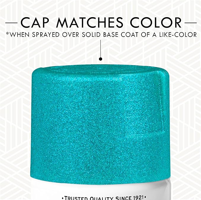 Rust-Oleum 302573 Specialty Glitter Spray Paint, 10.25 Oz, Turquoise
