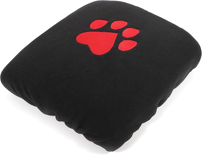 Center Console Armrest Pad Cover for Dodge Ram 1500 2500 3500 4500 5500 Pickup Trucks 1993-2023-Black Soft Car Armrest Protector Cushion All Seasons Suitable(Paw)