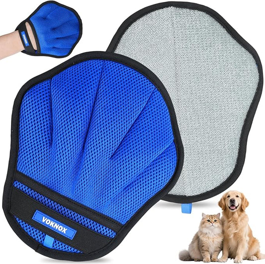Pet Hair Removal Glove for Dogs & Cats, Electrostatic Five-Finger Hair Remover for Furniture, Couch, Carpet & Car Seat, Reusable Washable Pet Fur Cleaning Tool, Not for Grooming (1 PCS)