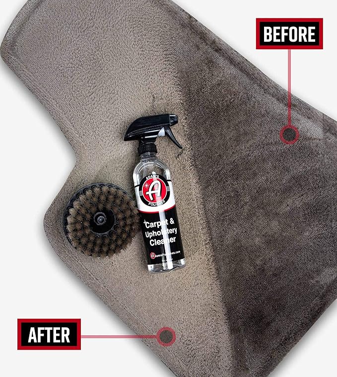 Adam's Polishes Carpet Drill Brush - A Cleaning Tool Attachment For Scrubbing/Cleaning Carpet, Upholstery, Leather Seats & Chairs, Floor Mats, Trunk, Furniture, Interior Boat, RV & Car Accessories