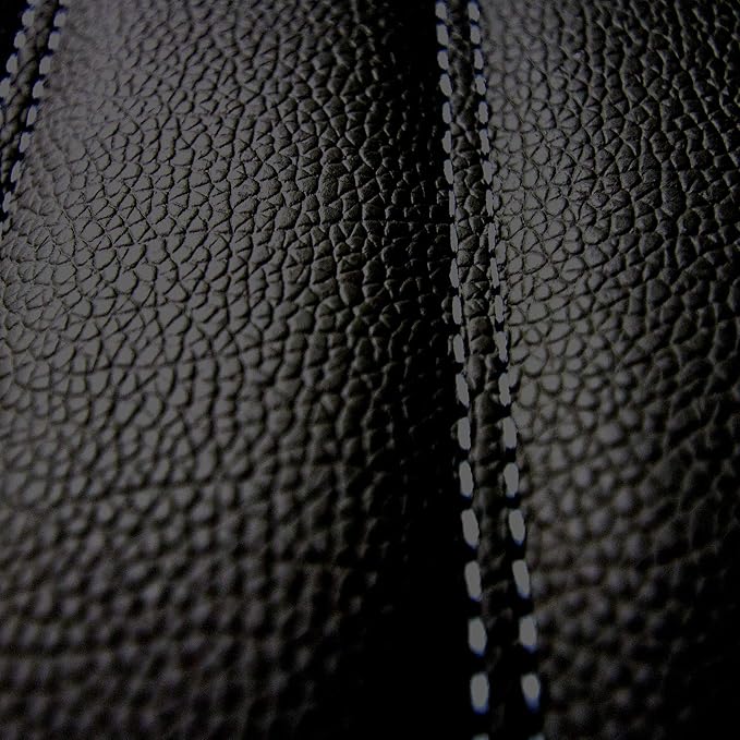 FH Group Floor Mats - Faux Leather Floor Mats for Cars, Universal Fit Automotive Floor Mats, All Purpose Car Floor Mats, PU Leather Protector Mat for Most Sedan, SUV, Truck Floor Mats Black