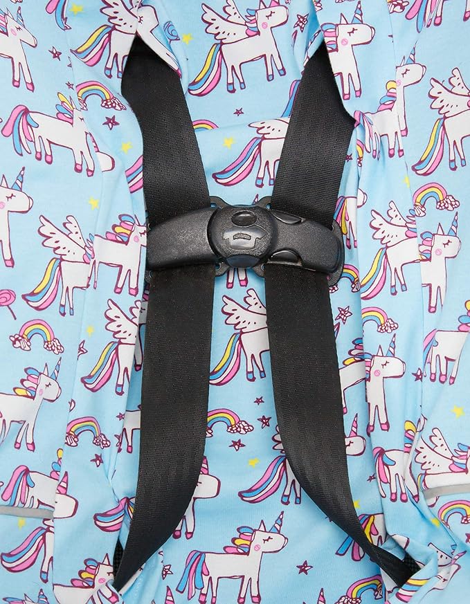 Niko Easy-Wash Children's Car Seat Cover & Liner - 100% Cotton Jersey Blue Unicorn - Fits Most Toddler Car Seats - Universal Fit - Waterproof SEAT Bottom - Machine Wash and Dry