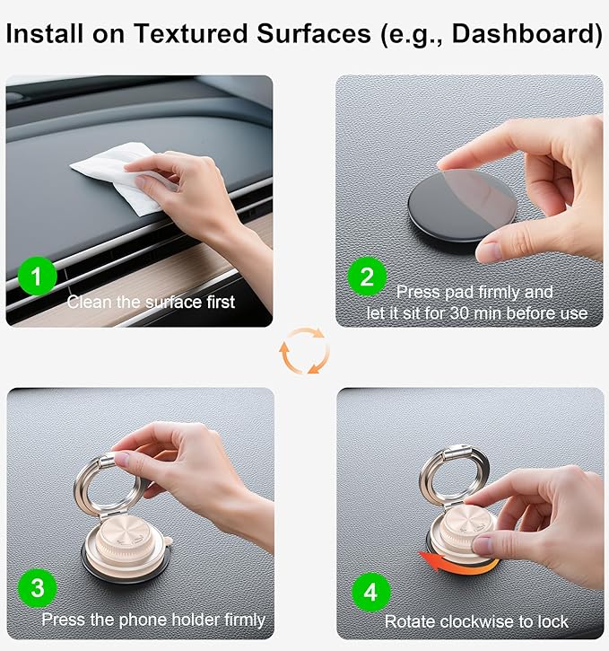 BOCLOUD 2026 Next-Gen Suction Cup Phone Mount Cute 360° Zinc Alloy 109 LBS Phone Stand Vacuum Magnetic Car Holder for MagSafe Strongest Accessories for iPhone 16 15 14... Android