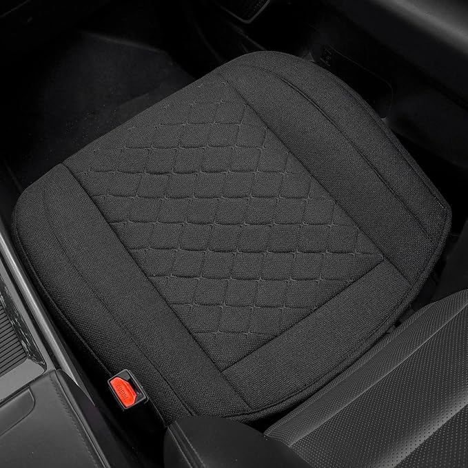 Suninbox Car Seat Cover,Bottom Car Seat Covers Cloth,Front Seat Only,Fabric Wrap Around The Bottom,Breathable Car Seat Protector Fits 95% of Vehicles 1 Piece,Black