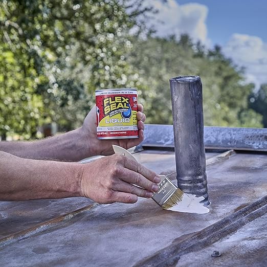 Flex Seal Liquid, Rubber Coating Sealant, Waterproof, Flexible, Breathable, and UV Resistant, Roof Repair, Basements, RV, Campers, Trailers, Marine, EPDM, Masonry, White, 32 oz