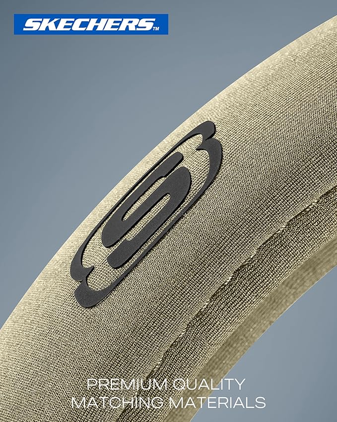 Skechers Steering Wheel Cover, Memory Foam Car Steering Wheel Covers,14.5-15inch Anti-Slip Safety Comfortable Design Universal Men Women Fits for 95% Truck,SUV,Cars(Beige)