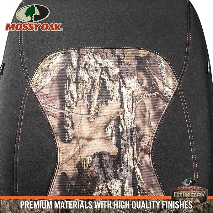 Mossy Oak Low Back Camo Seat Covers, Airbag Compatible, Universal Fit, Fits Most Bucket Seats - Made with Premium Waterproof Neoprene Fabric - Official Licensed Product
