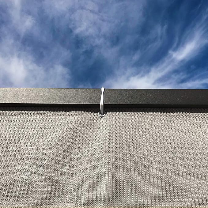 Alion Home Sun Shade Privacy Panel with Grommets and Hems on 4 Sides for Patio, Awning, Window, Pergola or Gazebo - Smoke Tan(10' w x 8' H)