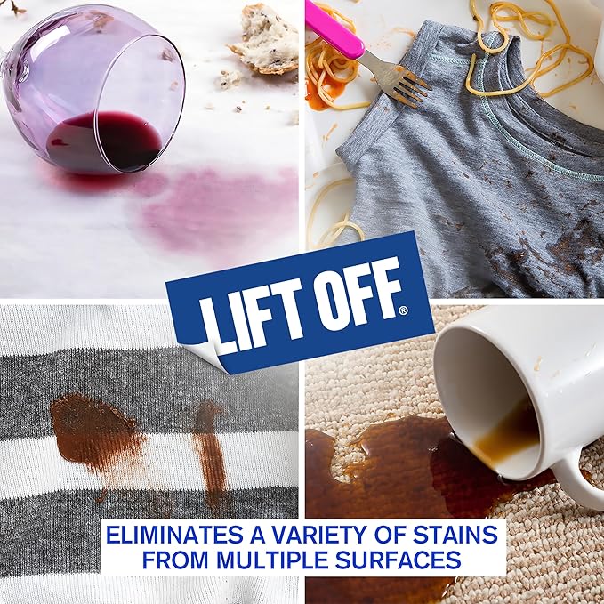 Motsenbocker's Lift Off 40501-6PK Food, Drink, and Pet Stain Remover Spray Eliminates Tough Stains from Multiple Surfaces, Excellent as a Pre-Wash Laundry Treatment, Water-Based, 22 Fl Oz, Pack of 6