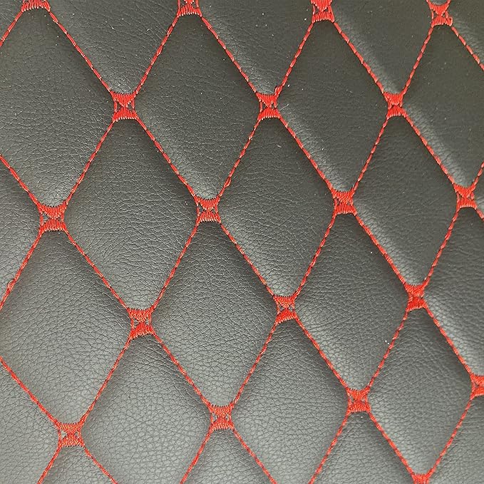 Custom Making Car Floor Mats Compatible with Audi BMW Mercedes-Benz Toyota Lexus Honda Infiniti Nissan Hyundai Kia All Models 2005-2026 (Black Red)