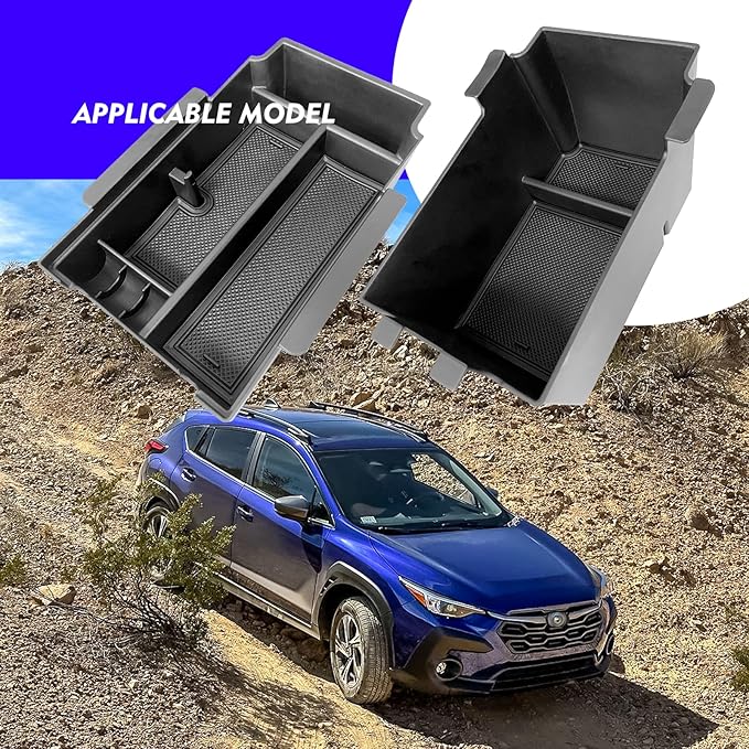 2024 2025 2026 Crosstrek Center Console Organizer Tray for 2024 2025 2026 Subaru Crosstrek Hybrid 2024 Impreza Center Armrest Storage Box for Crosstrek 2024 Accessories Storage Box Double Layer
