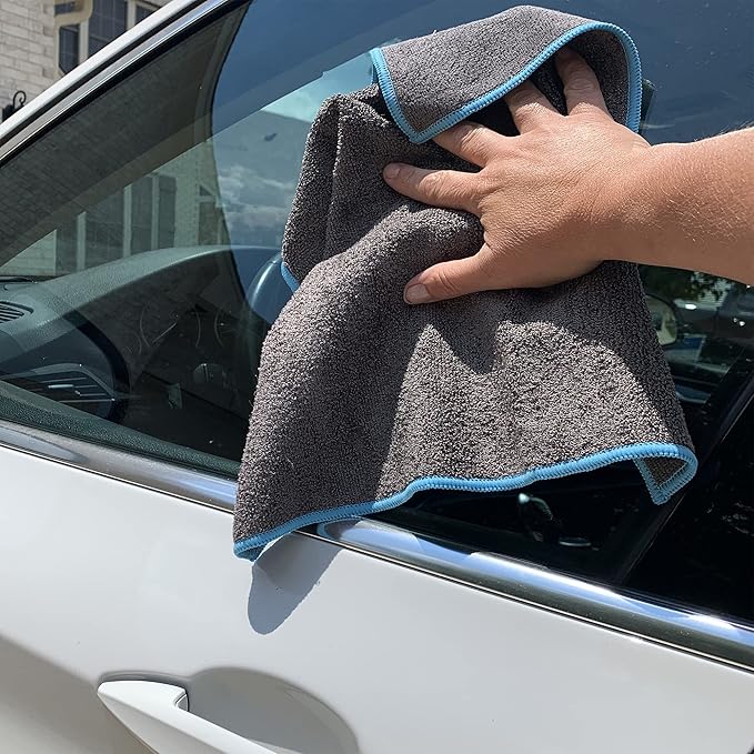 Platinum Series Microfiber Cleaning Cloth, Large Extra-Absorbent Lint-Free Streak-Free Scratch-Free Automotive Microfiber Towel for Car Washing, Windshield, Interior, Exterior, Electronics, Pack of 10
