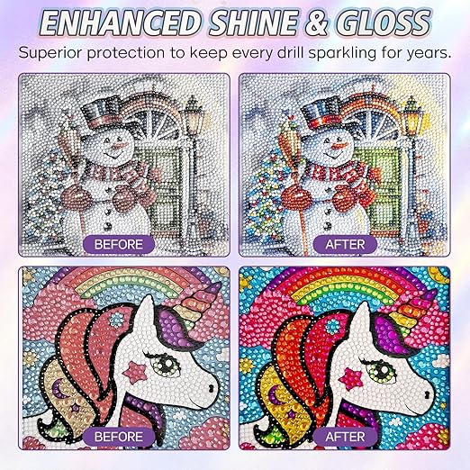 Diamond Painting Sealer Spray, Quick-Drying Diamond Art Sealer for Instant Protection & Enhanced Shine, Long-Lasting Hold for Your Art, Prevents Dust & Fall-Off, Easy Application
