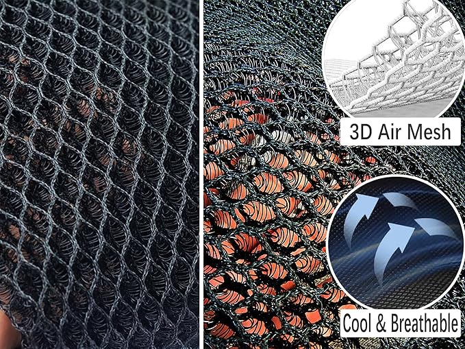 acdiac 1Pcs Summer Cooling Breathable 3D Air Mesh Car Seat Cushion Pad Cover Universal Fit for Car Truck Pickup SUV Bus Driver's Seat (Black)