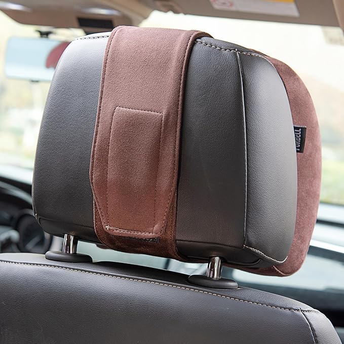 Car Headrest Pillow –Premium Memory Foam Ergonomic Car Pillow for Head Support & Comfort, Soft Washable Cover, Ideal for Long Drives and Travel