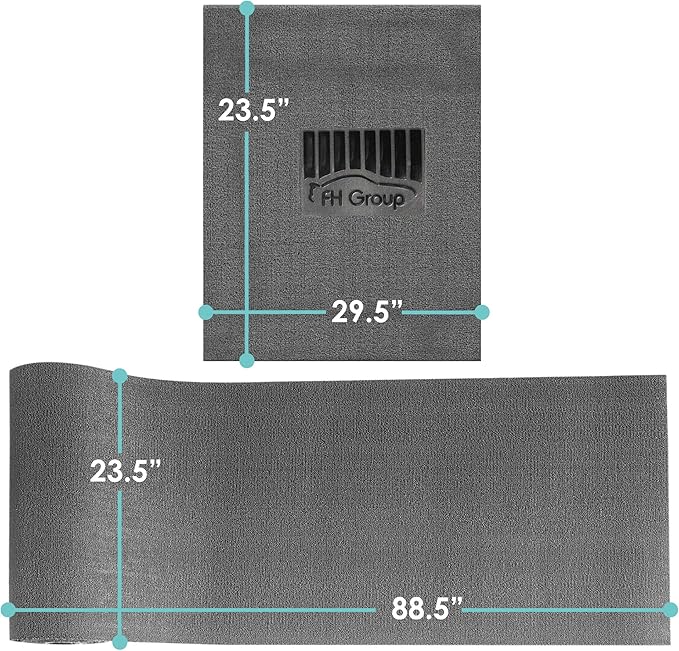 FH Group Car Floor Mats - DIY Ultra Waterproof Trimmable Non-Slip Vinyl Floor Mats, Solid Beige