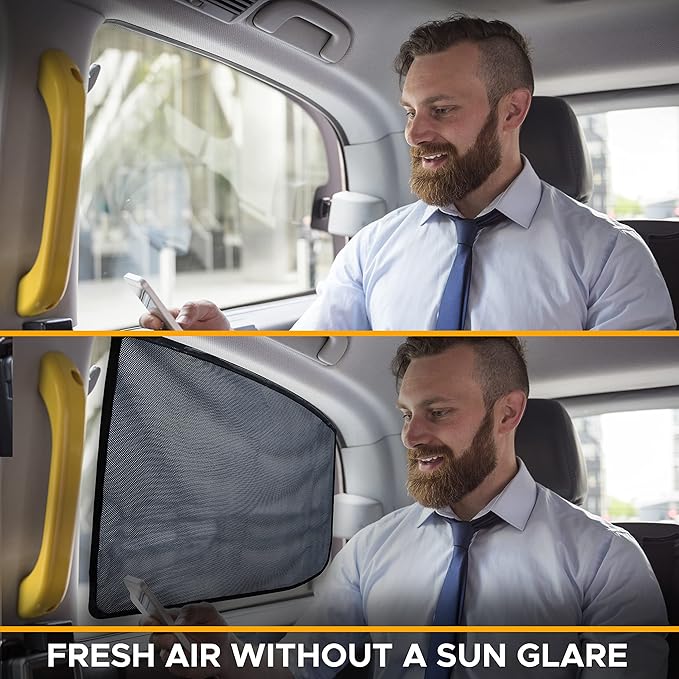 EcoNour Magnetic Car Side Window Sun Shade (1 Pack) | Rear Window Sunshade Covers & Blocks UV Rays | Baby Shades for Side Windows Ensures Privacy Protection | Baby Car Travel Accessories (26"x19")
