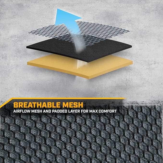 Cat MeshFlex Charcoal & Black Rear Seat Cover for Car – Durable Canvas & Mesh Design 60/40 Split Bench Protector for Cars, Trucks & SUVs – Back Seat Cover for Rear Bench – Interior Car Accessory