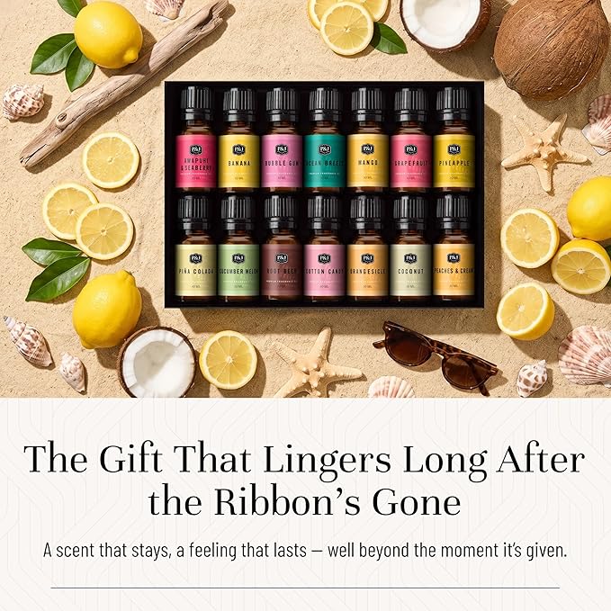 P&J Trading Fragrance Oil Summer Set | Candle Scents for Candle Making, Freshie Scents, Soap Making Supplies, Diffuser Oil Scents