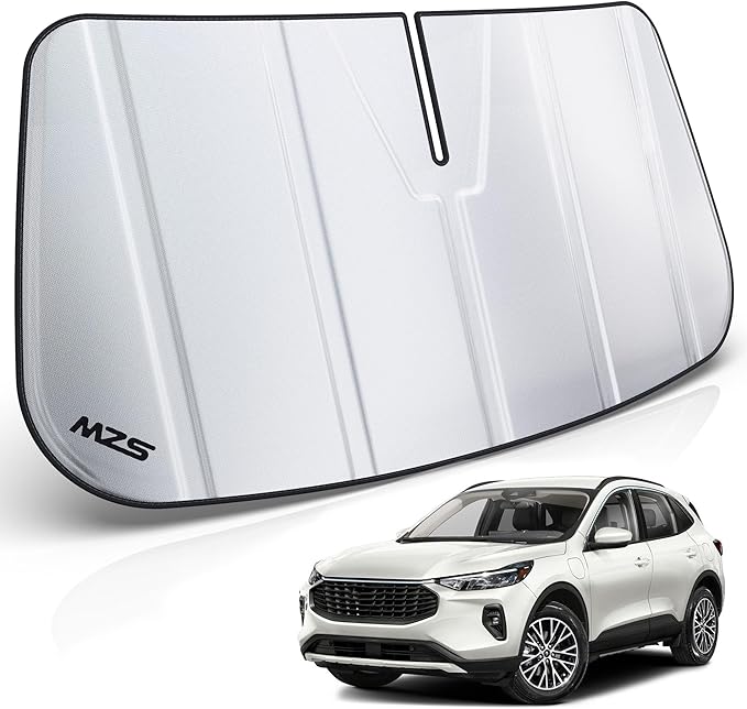 MZS Windshield Sun Shade Compatible with Escape 2020-2026, Foldable Truck Sun Shade Shield with Storage Pouch, Front Window Visor Sunshade Accessories for Interior Protector
