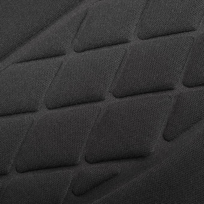 Car Seat Cushions, Car Seat Cover Foldable Portable Seat Cover for Back and Seat Cushions with Bottom Anti Slip Silicon(1 Pack/Black)