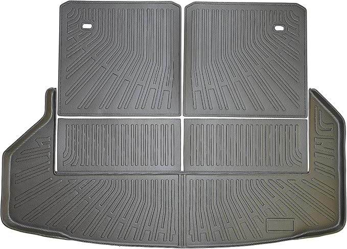 Trunk Liner Cargo Liners for Toyota Highlander 2008-2013 7-Seat Rear Trunk Floor Mats 3D Boot Tray All-Weather TPE Black