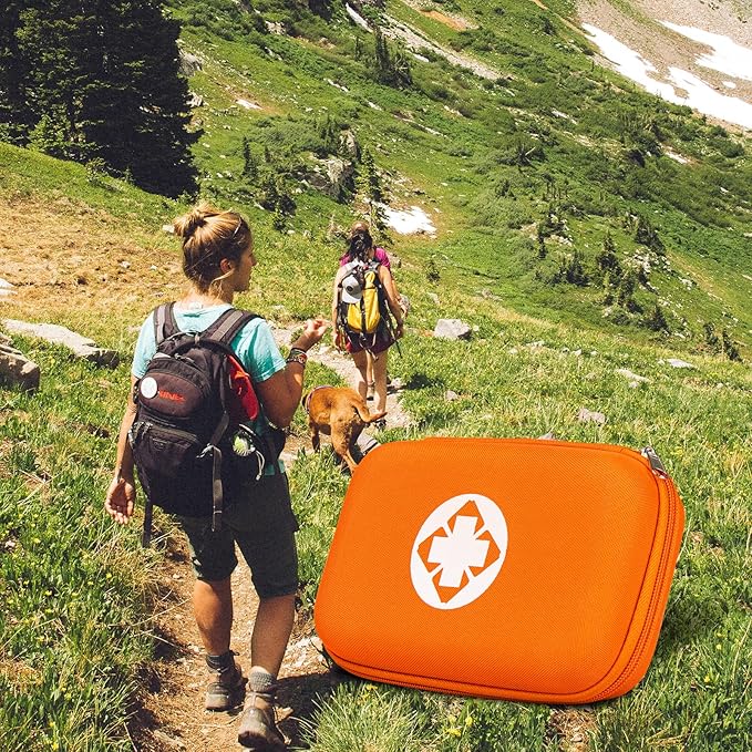 First Aid Kit Emergency Kit Camping Essentials Car-Home Orange First-Aid Bag - 277 Piece Emergency Supplies Hiking First Aid Kit for Backpack Survival Kits for Disaster Preparedness YIDERBO