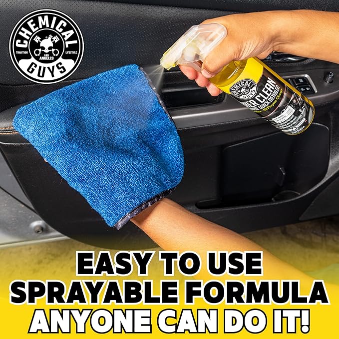 Chemical Guys InnerClean Interior Quick Detailer Cleaner and Protectant for Dashboards Door Panels Seats Trim and Surfaces Non Greasy Interior Car Cleaning Spray and Interior Detailer Spray 16 oz