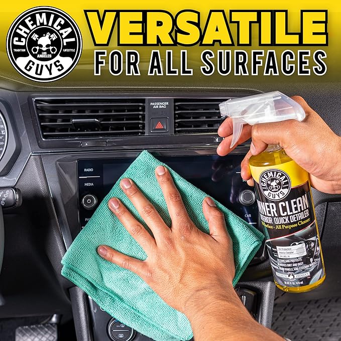 Chemical Guys SPI_663_1602 InnerClean Interior Quick Detailer and Protectant, Pineapple Scent, Safe for Cars, Trucks, SUVs, Jeeps, Motorcycles, RVs & More, 16 fl oz, 2 Pack