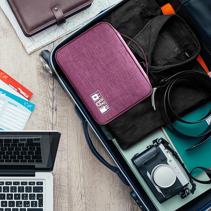 SELLYFELLY Electronics Organizer Travel Universal Cable Organizer Bag Waterproof Electronics Accessories Storage Cases for Cable, Charger, Phone, USB, SD Card, Hard Drives, Power Bank, Cords