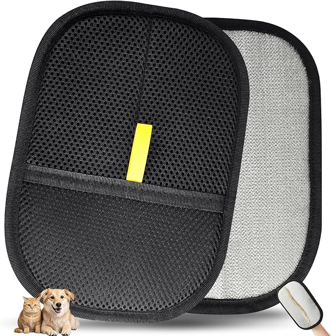 1 Pcs Pet Hair Removal Gloves Brush, Reusable Cat Dog Electrostatic Hair Remover Grooming Glove Tool
