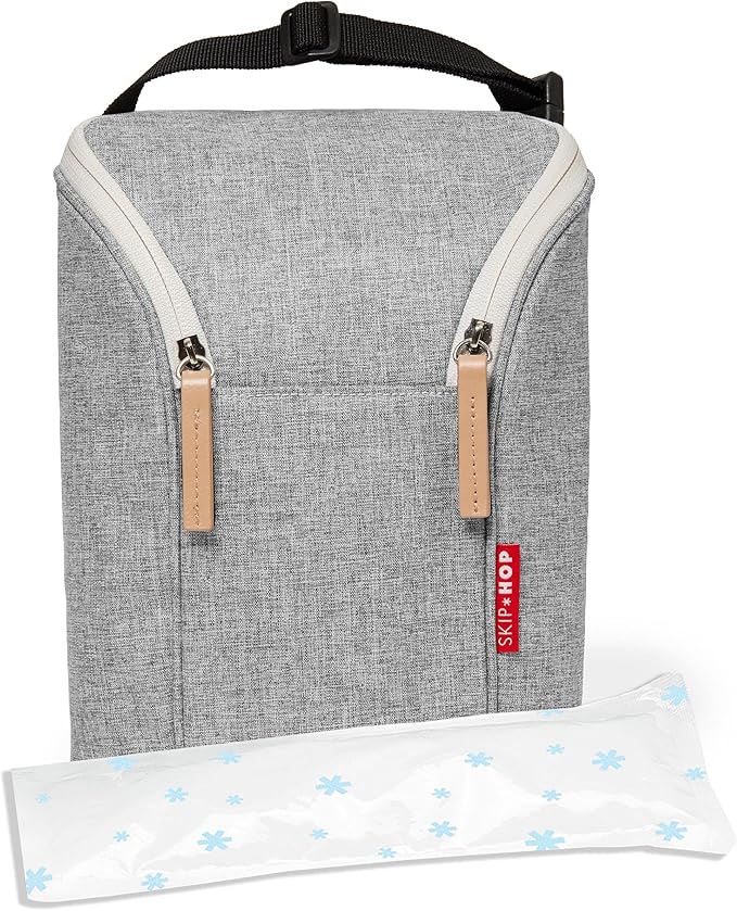 Skip Hop Baby Breastmilk Cooler Insulated Bottle Bag, Grab & Go, Chevron