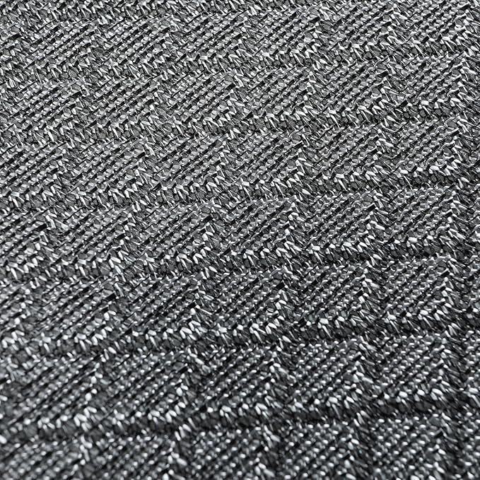 Universal Rear Seat Protector – All-Season Breathable Car Bench Cover with Non-Slip Base,3D Diamond-Pattern Fabric, Fits Most Sedans, SUVs, Vans & Trucks（Gray）