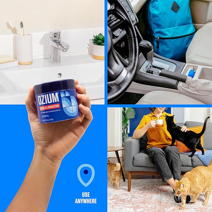 Ozium 8 Oz. 1 Pack Odor Eliminating Gel for Homes, Cars, Offices and More