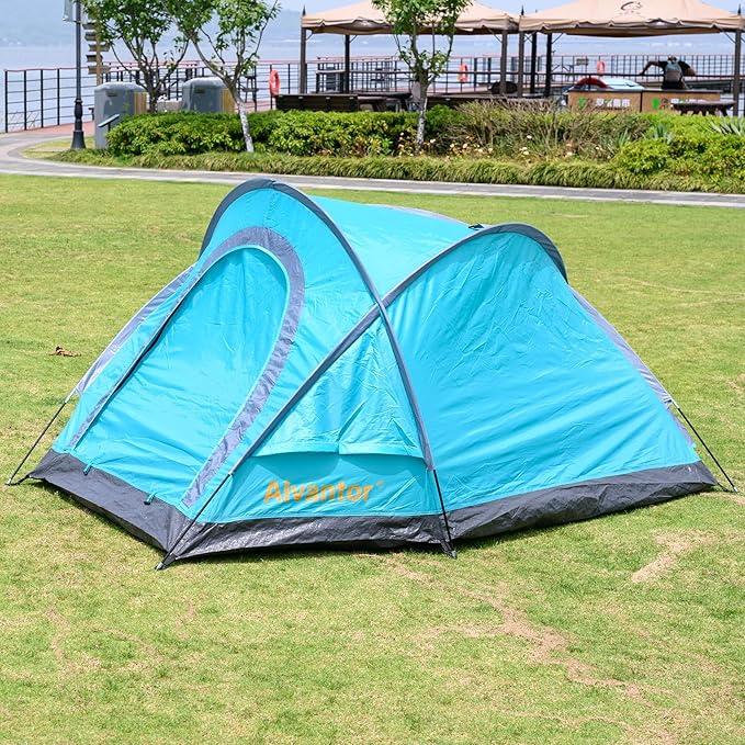 Alvantor® Beach Tent Beach Umbrella Outdoor Sun Shelter Cabana Automatic Instant Pop-Up UPF 50+ Portable Beach Shade Camping Fishing Hiking Canopy Easy Set Up Light Weight Windproof for 2-3 Person