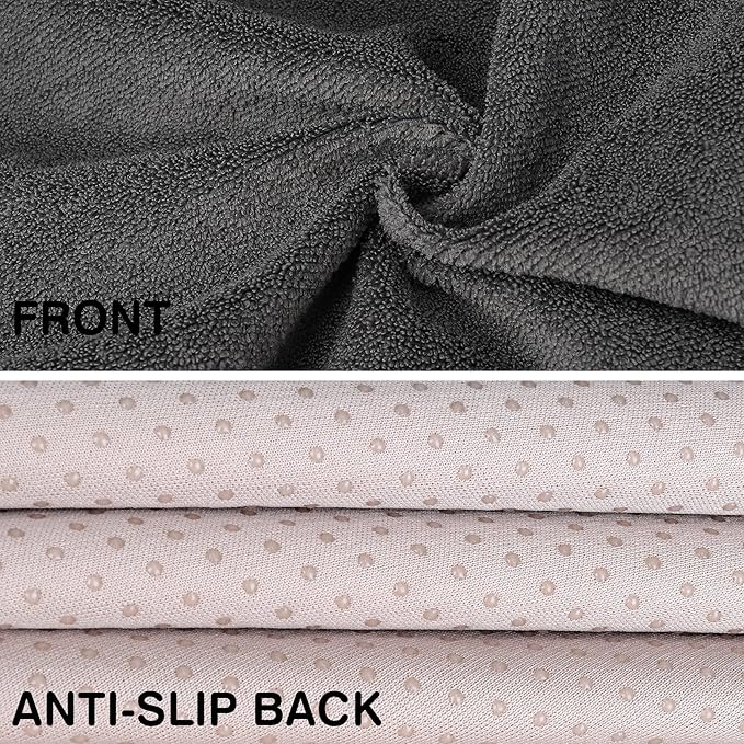 Leader Accessories 2pcs Grey Waterproof Towel Auto Car Seat Cover Protector Machine Washable - Fit Yoga Running Crossfit Athletes Beach Swimming Outdoor Sports