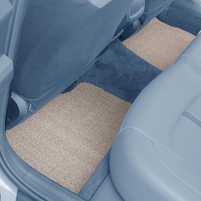 FH Group Car Floor Mats - DIY Ultra Waterproof Trimmable Non-Slip Vinyl Floor Mats, Solid Beige