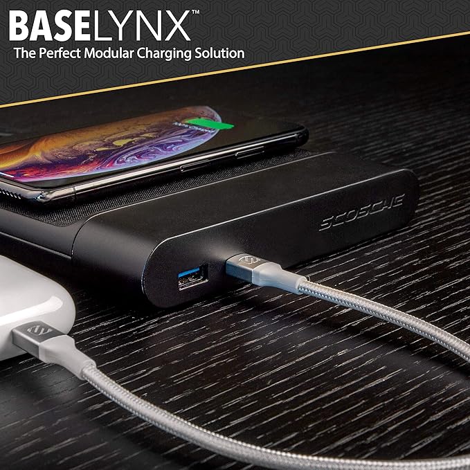 Scosche BLPE-SP 30W Dual USB Port Power Endcap for Scosche BaseLynx Modular Charging Stations in Black