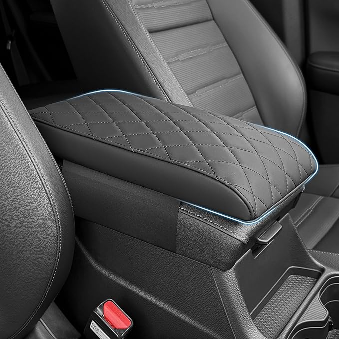 CRV Center Console Cover/Pad Fit 2023 2024 2025 2026,Faux Leather Honda CRV Armrest mat,Posture Improving Support Cushion,Protector Middle Console,Waterproof, Wear-Resistant,Flame-Retardant