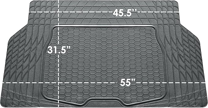 FH Group Climaproof Universal Cargo Mat – All-Weather, Trimmable Trunk Mat (55" W x 31.5" D) – Fits Most Cars, SUVs & Trucks – Gray