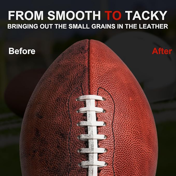 Football Prep Kit – Premium Leather Conditioning Set with 2 Wax Bars & Dual Brushes (Horsehair & Hog Bristle) for Enhanced Grip & Durability