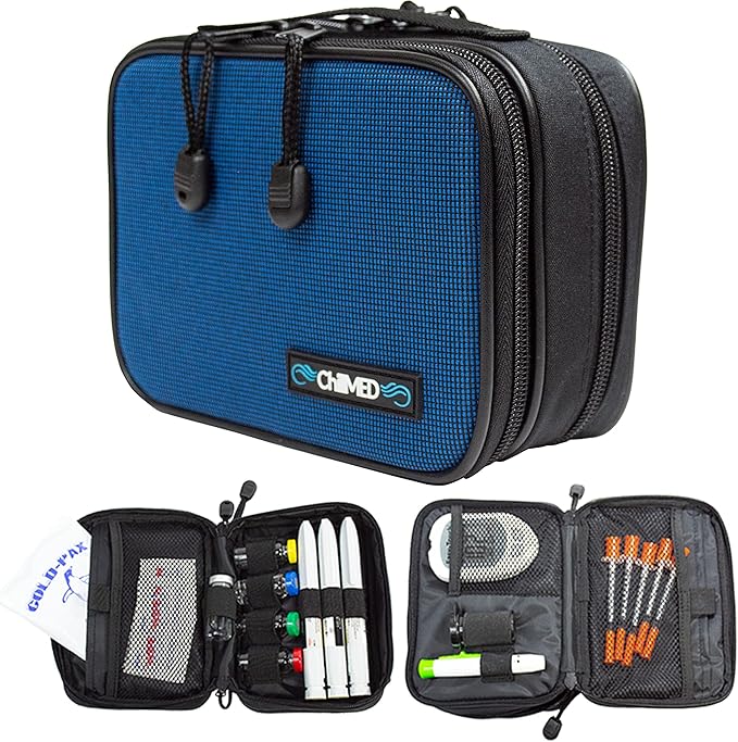 Type 1 Daily Diabetes Case - Insulin Cooler Bag for Traveling & Everyday Use -Includes Reusable Ice Pack - 6 to 8 Hours of Cool Time (Blue)