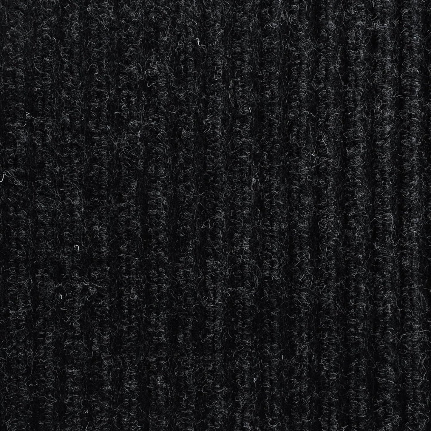iCustomRug Spartan Weather Warrior Indoor/Outdoor Utility Ribbed Carpet Runner with Non-Slip Thermoplastic Rubber Backing, 28in X 58ft in Black