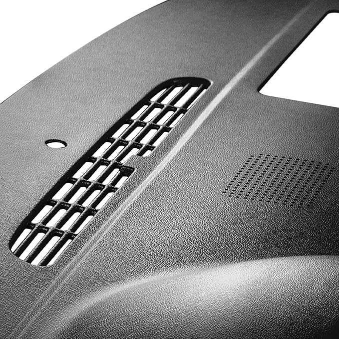 DashSkin Dash Cover Compatible with 2007-2014 Chevy Tahoe Suburban Avalanche & GMC Yukon & Yukon XL with Dash Speaker in Black - Hard Molded Plastic Dashboard Cap