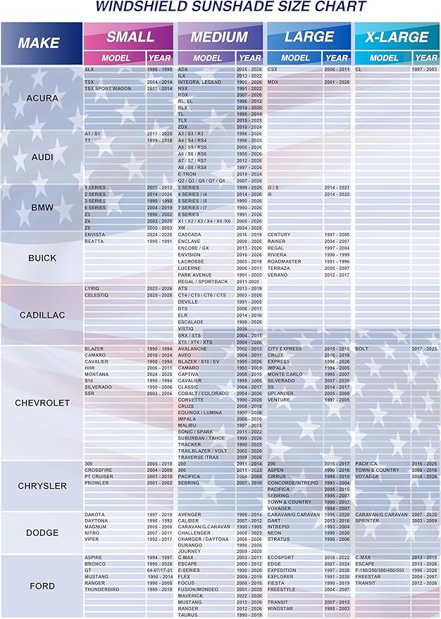 Windshield Sun Shade - American Flag Design, High-Resolution Sun Visor for Car, Truck, SUV with Mirror Cut-Out for Interior Sun Protection, Foldable Car Sun Shade (Black and White, Large)