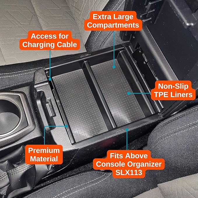 Vehicle OCD - Center Console Organizer Tray for Toyota Tacoma (2016-2023) - Made in USA - SLX126